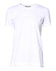 Dolce & Gabbana White Cotton Crew Neck Short Sleeves T-shirt