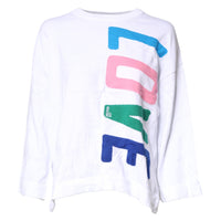 Love Moschino White Graphic Print Cotton Long Sleeves T-shirt