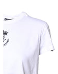 Dolce & Gabbana White Logo Crown Cotton Crew Neck T-shirt