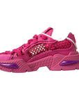 Dolce & Gabbana Pink Airmaster Mesh Panelled Low Top Sneakers Shoes
