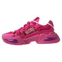 Dolce & Gabbana Pink Airmaster Mesh Panelled Low Top Sneakers Shoes
