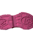 Dolce & Gabbana Pink Airmaster Mesh Panelled Low Top Sneakers Shoes