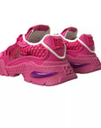 Dolce & Gabbana Pink Airmaster Mesh Panelled Low Top Sneakers Shoes