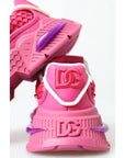 Dolce & Gabbana Pink Airmaster Mesh Panelled Low Top Sneakers Shoes