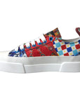 Dolce & Gabbana Multicolor Patchwork Low Top Sneakers Shoes