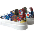 Dolce & Gabbana Multicolor Patchwork Low Top Sneakers Shoes