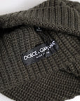 Dolce & Gabbana Dark Gray Cashmere Knit Winter Beanie Hat