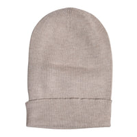Dolce & Gabbana Beige Cashmere Knitted Winter Beanie Hat