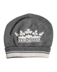 Dolce & Gabbana Gray Cashmere Knitted Winter Beanie Hat