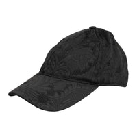 Dolce & Gabbana Black Floral Jacquard 6 Panels Baseball Cap
