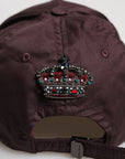 Dolce & Gabbana Brown Cotton DG Crown 6 Panels Baseball Cap