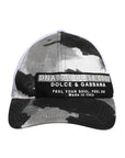 Dolce & Gabbana White Gray Camouflage 6 Panels Baseball Cap