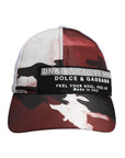 Dolce & Gabbana White Camouflage Print 6 Panels Baseball Cap