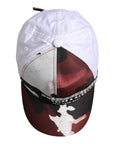 Dolce & Gabbana White Camouflage Print 6 Panels Baseball Cap