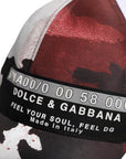 Dolce & Gabbana White Camouflage Print 6 Panels Baseball Cap