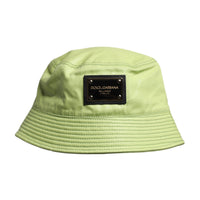 Dolce & Gabbana Green DG Plaque Wide Brim Bucket Hat