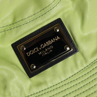 Dolce & Gabbana Green DG Plaque Wide Brim Bucket Hat
