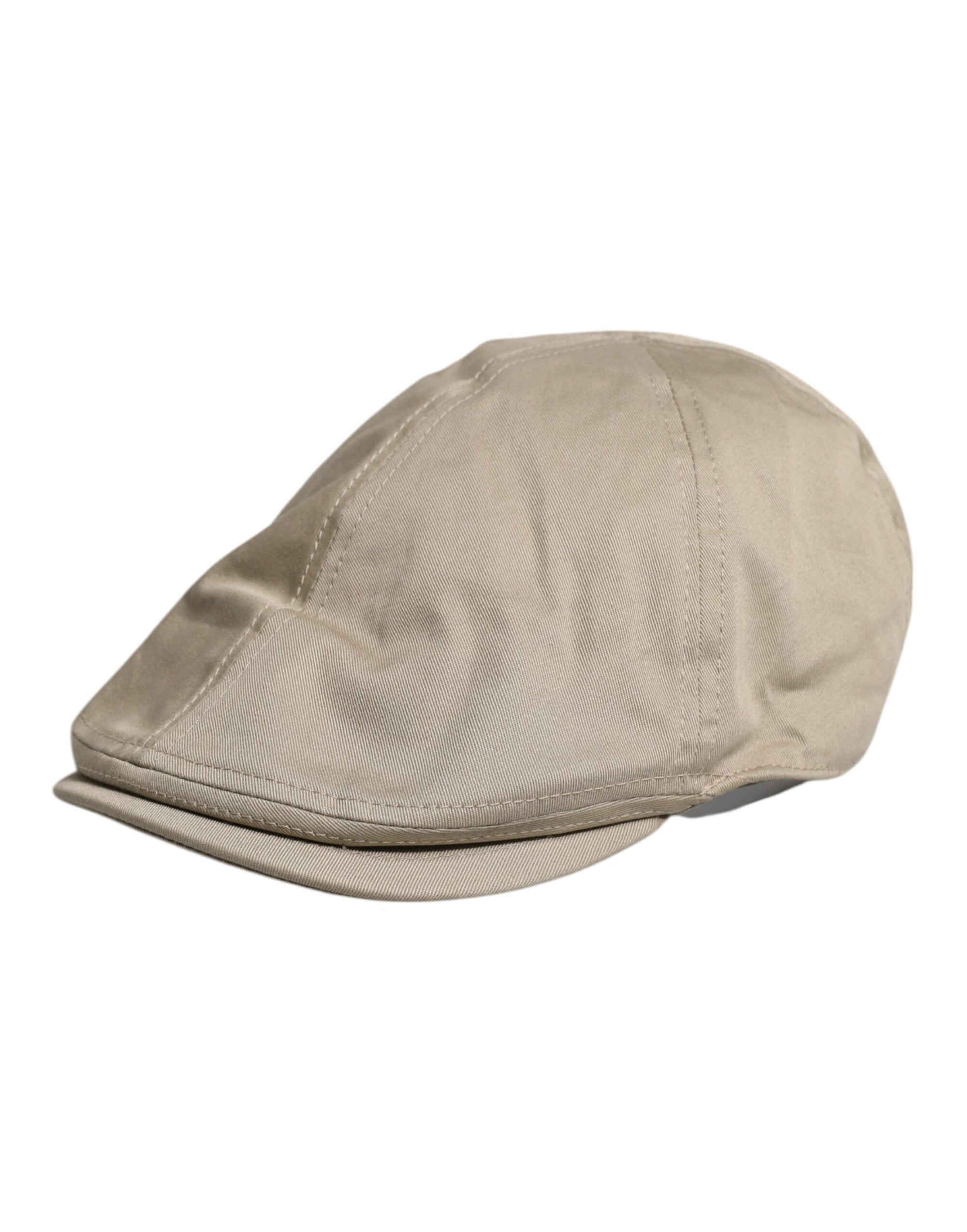 Dolce & Gabbana Beige Cotton Newsboy Capello Cabbie Hat