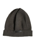 Dolce & Gabbana Green Wool DG Plaque Knitted Winter Beanie Hat
