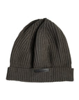 Dolce & Gabbana Green Wool DG Plaque Knitted Winter Beanie Hat