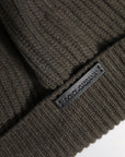 Dolce & Gabbana Green Wool DG Plaque Knitted Winter Beanie Hat