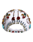 Dolce & Gabbana White Multicolor Crystal Embellish Baseball Cap