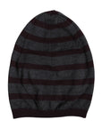 Dolce & Gabbana Gray Striped Wool Knitted Winter Beanie Hat
