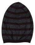 Dolce & Gabbana Gray Striped Wool Knitted Winter Beanie Hat