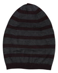 Dolce & Gabbana Gray Striped Wool Knitted Winter Beanie Hat