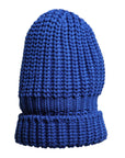 Dolce & Gabbana Blue Wool Knitted Winter Beanie Hat