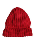 Dolce & Gabbana Red Solid Wool Knitted Winter Beanie Hat