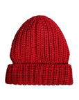 Dolce & Gabbana Red Solid Wool Knitted Winter Beanie Hat