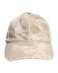 Dolce & Gabbana Beige Tattered Cotton 6 Panels Baseball Cap
