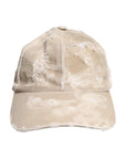 Dolce & Gabbana Beige Tattered Cotton 6 Panels Baseball Cap