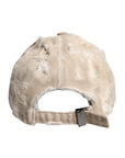 Dolce & Gabbana Beige Tattered Cotton 6 Panels Baseball Cap