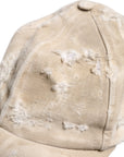 Dolce & Gabbana Beige Tattered Cotton 6 Panels Baseball Cap