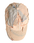 Dolce & Gabbana Beige Tattered Cotton 6 Panels Baseball Cap