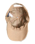 Dolce & Gabbana Beige Tattered Cotton 6 Panels Baseball Cap