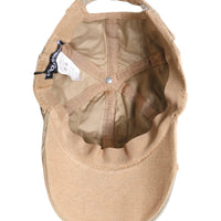 Dolce & Gabbana Beige Tattered Cotton 6 Panels Baseball Cap