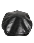 Dolce & Gabbana Black Calf Newsboy Capello Cabbie Hat