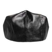 Dolce & Gabbana Black Calf Newsboy Capello Cabbie Hat