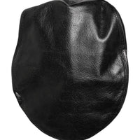 Dolce & Gabbana Black Calf Newsboy Capello Cabbie Hat