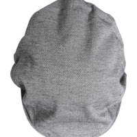 Dolce & Gabbana Gray Cotton Newsboy Capello Cabbie Hat