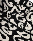 Dolce & Gabbana Black White Wool Knitted Winter Beanie Hat