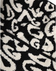 Dolce & Gabbana Black White Wool Knitted Winter Beanie Hat
