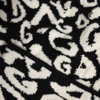 Dolce & Gabbana Black White Wool Knitted Winter Beanie Hat