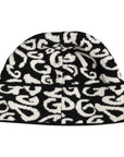 Dolce & Gabbana Black White Wool Knitted Winter Beanie Hat