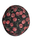 Dolce & Gabbana Black Cotton Printed Wide Brim Bucket Hat