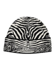 Dolce & Gabbana Black White Zebra Knitted Winter Beanie Hat
