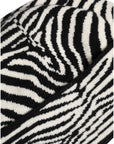 Dolce & Gabbana Black White Zebra Knitted Winter Beanie Hat